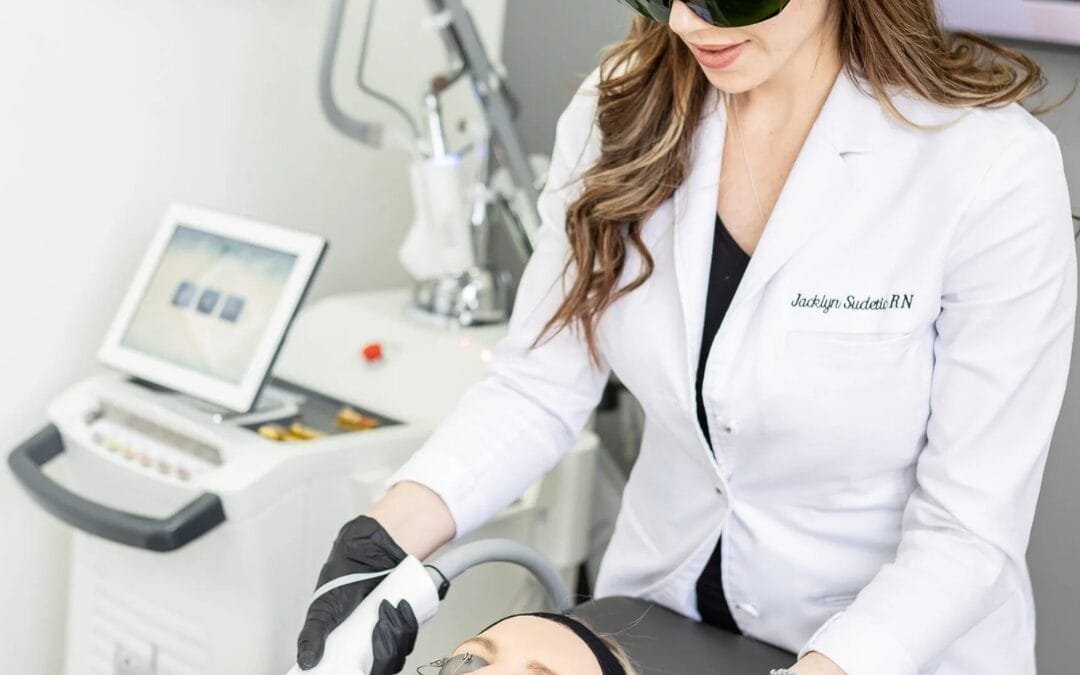 Nurse Jacklyn's performing a Broadband Light (BBL) treatment to support long-term skin health. 