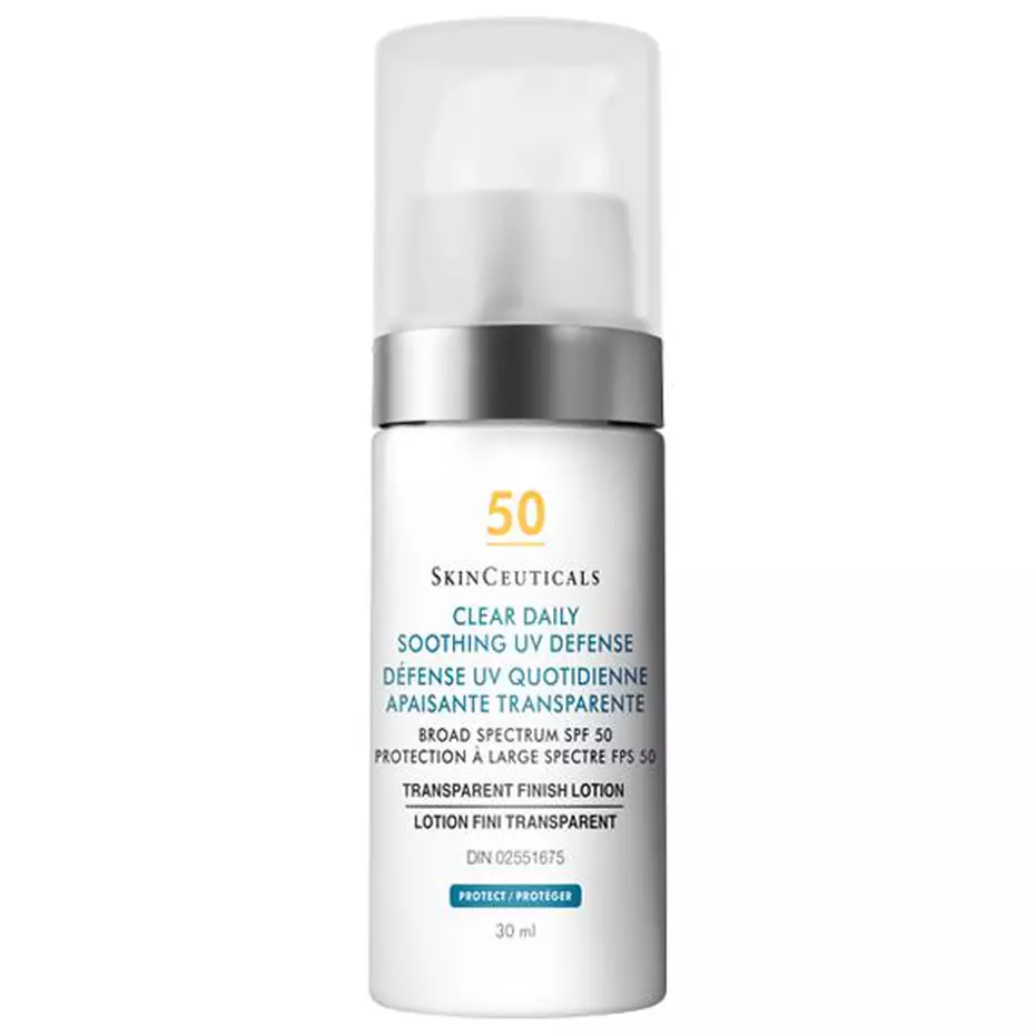 SkinCeuticals Clear Daily Soothing UV Defense SPF 50 in a 30 mL pump bottle